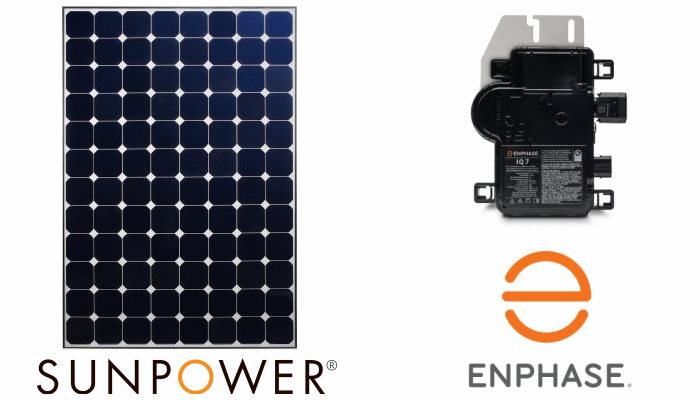 SunPower太阳能电池板和Enphase生产l型逆变器a
