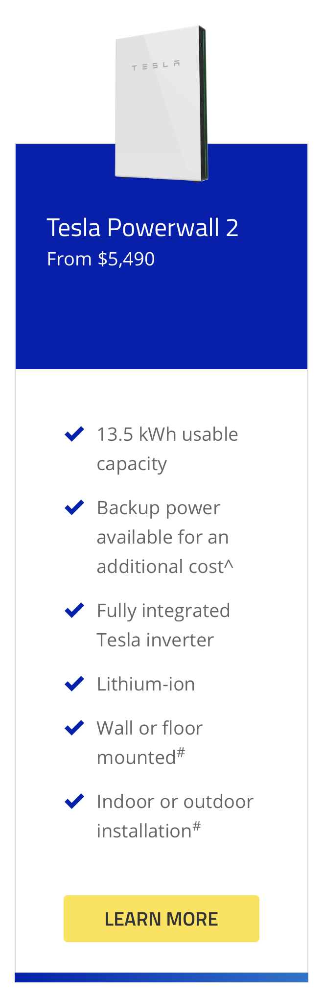 特斯拉从榴弹炮Powerwall 2