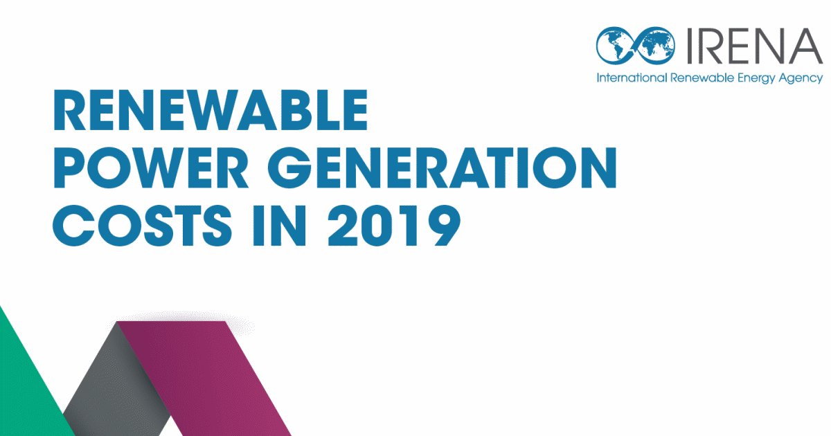 2019年可再生能源发电成本:IRENA